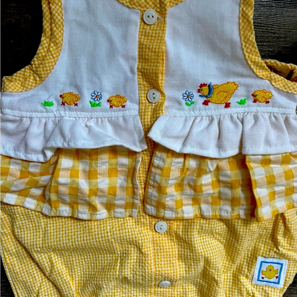 Vintage chicken romper